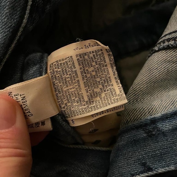 Diesel authentic blue bleached denim and leather jumpsuit. Size XXS - Picture 15 of 16